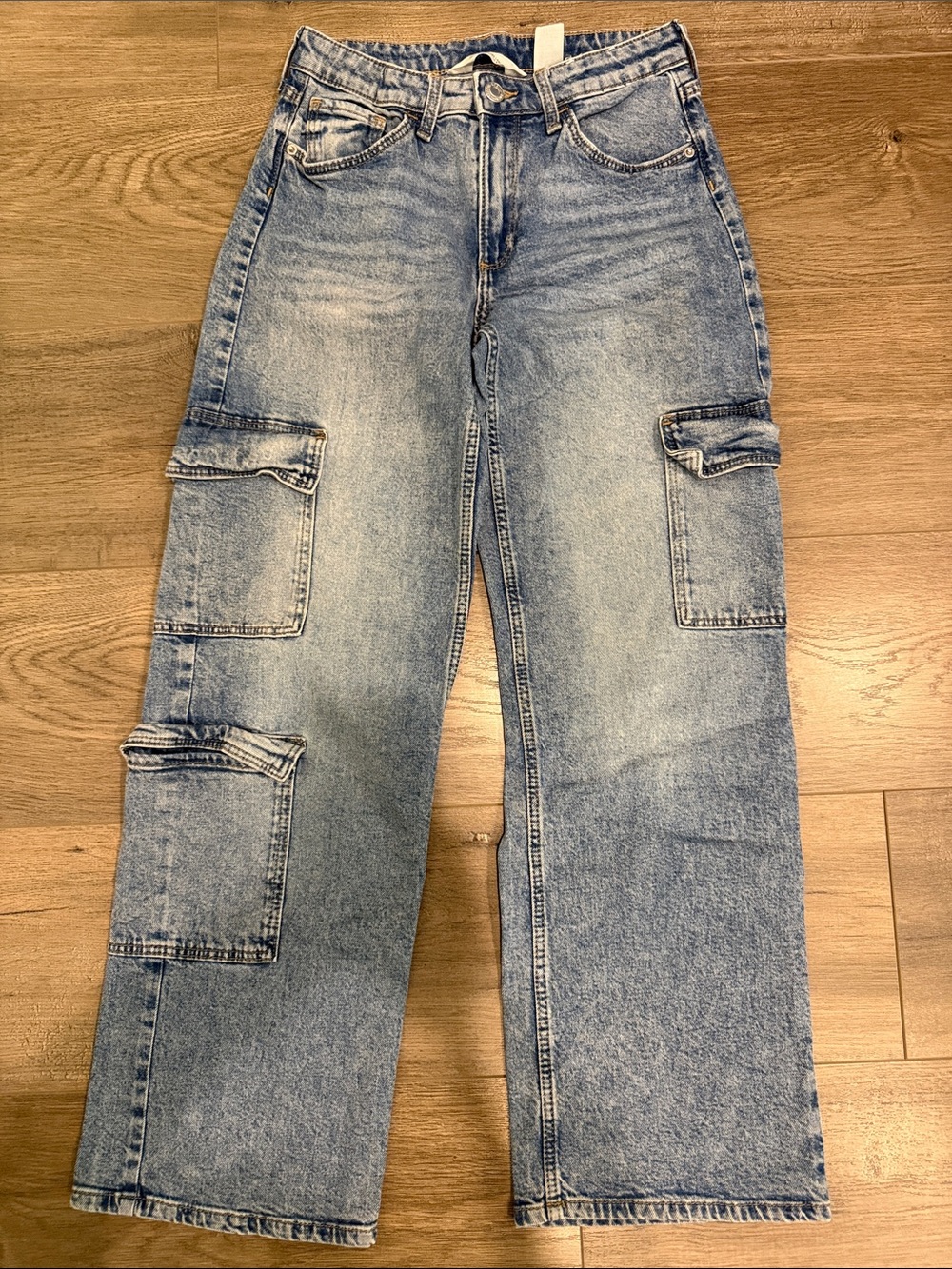 H&M Light Blue Cargo Jeans for Kids